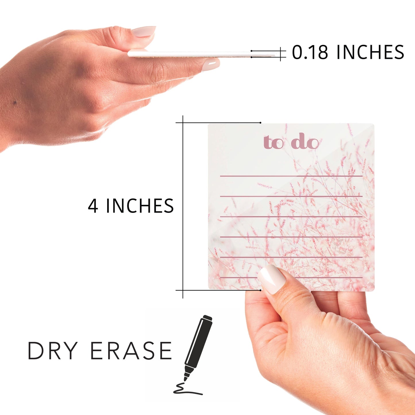 Retro Pastel Notes Pink Floral Grass | 4x4