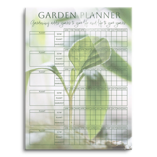 Garden Planner Life To Your Years Green Seedling | 12x16