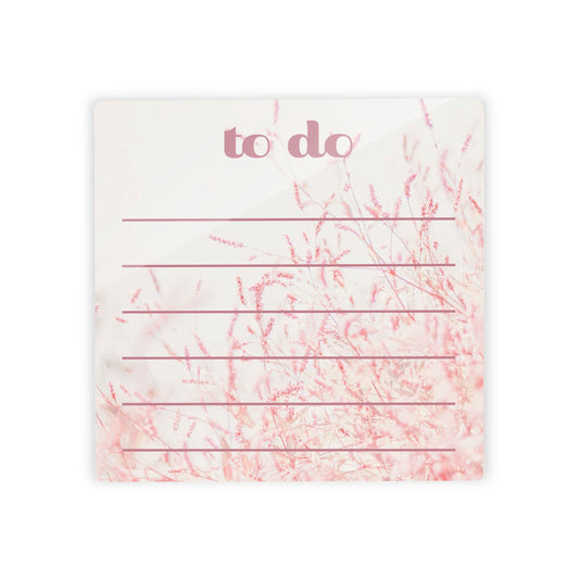 Retro Pastel Notes Pink Floral Grass | 4x4