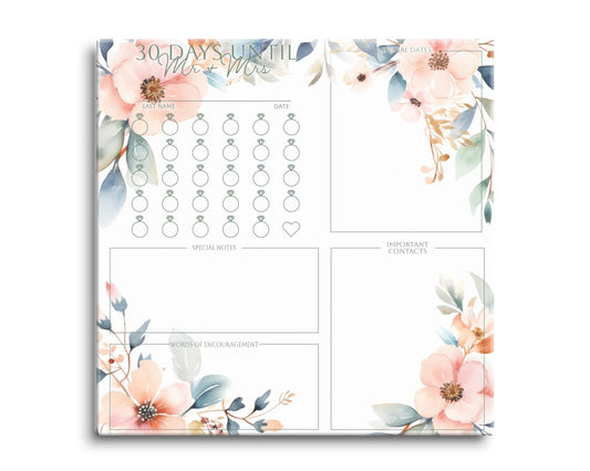 Floral Wedding Tracker | 8x8