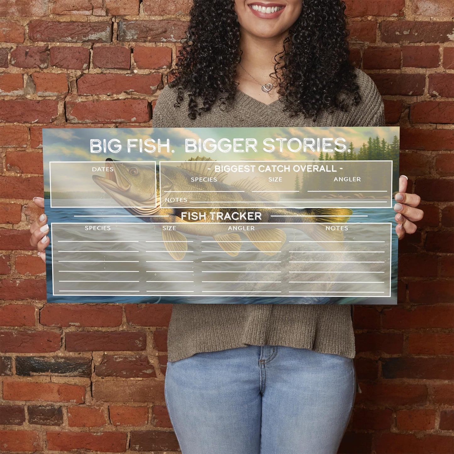 Fish Tracker Big Fish Bigger Stories | 24x12