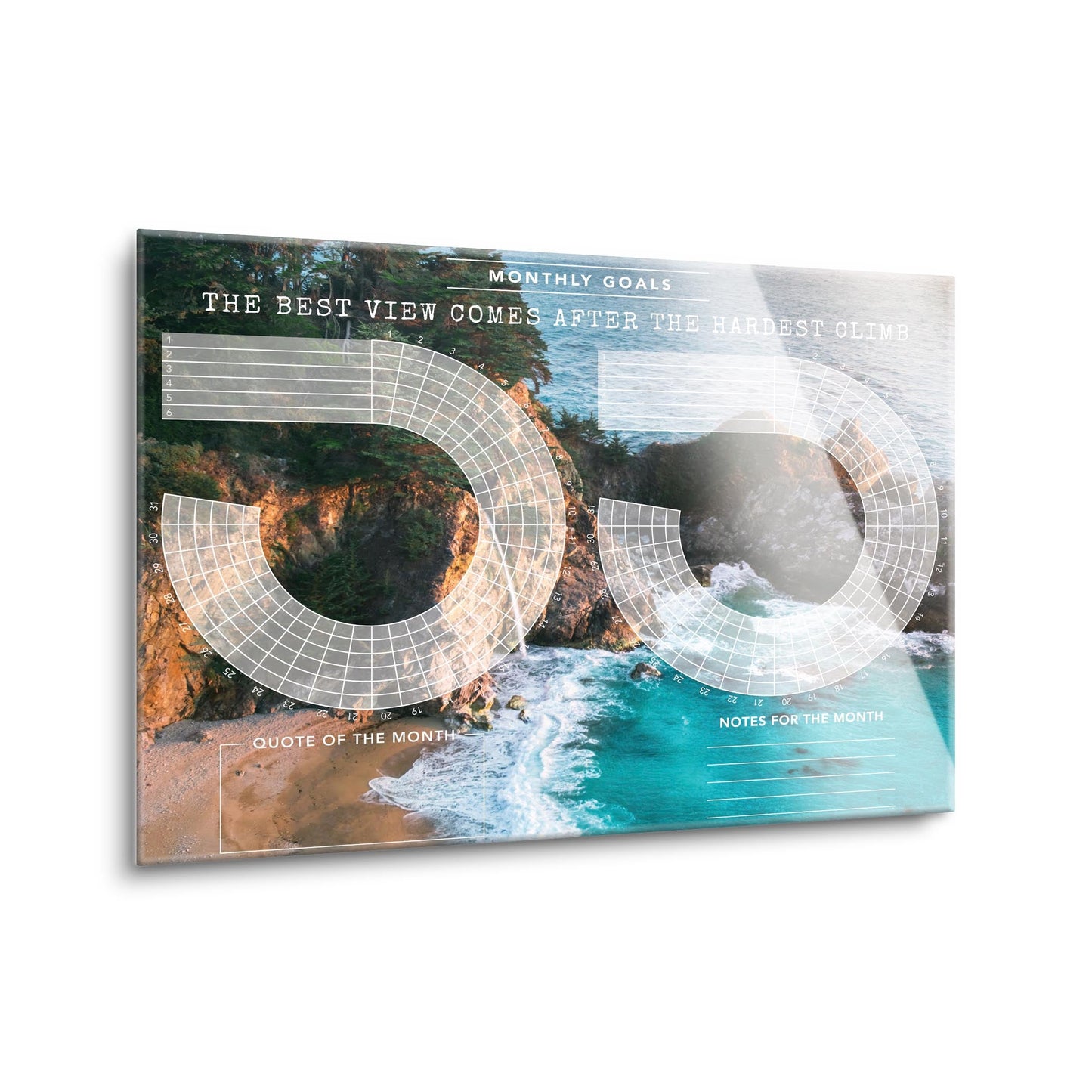 Mountain Beach Habit Tracker The Best View | 16x12