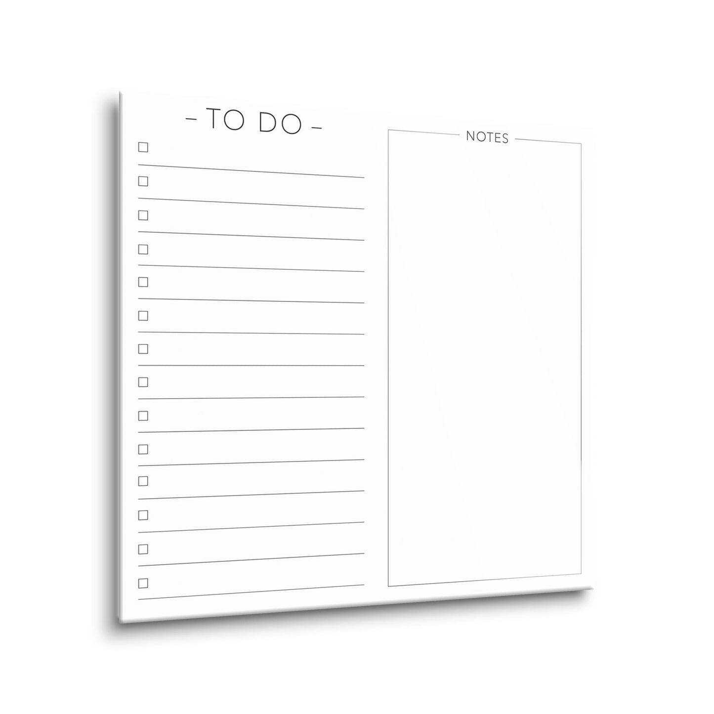 Minimalistic To Do on White | 8x8