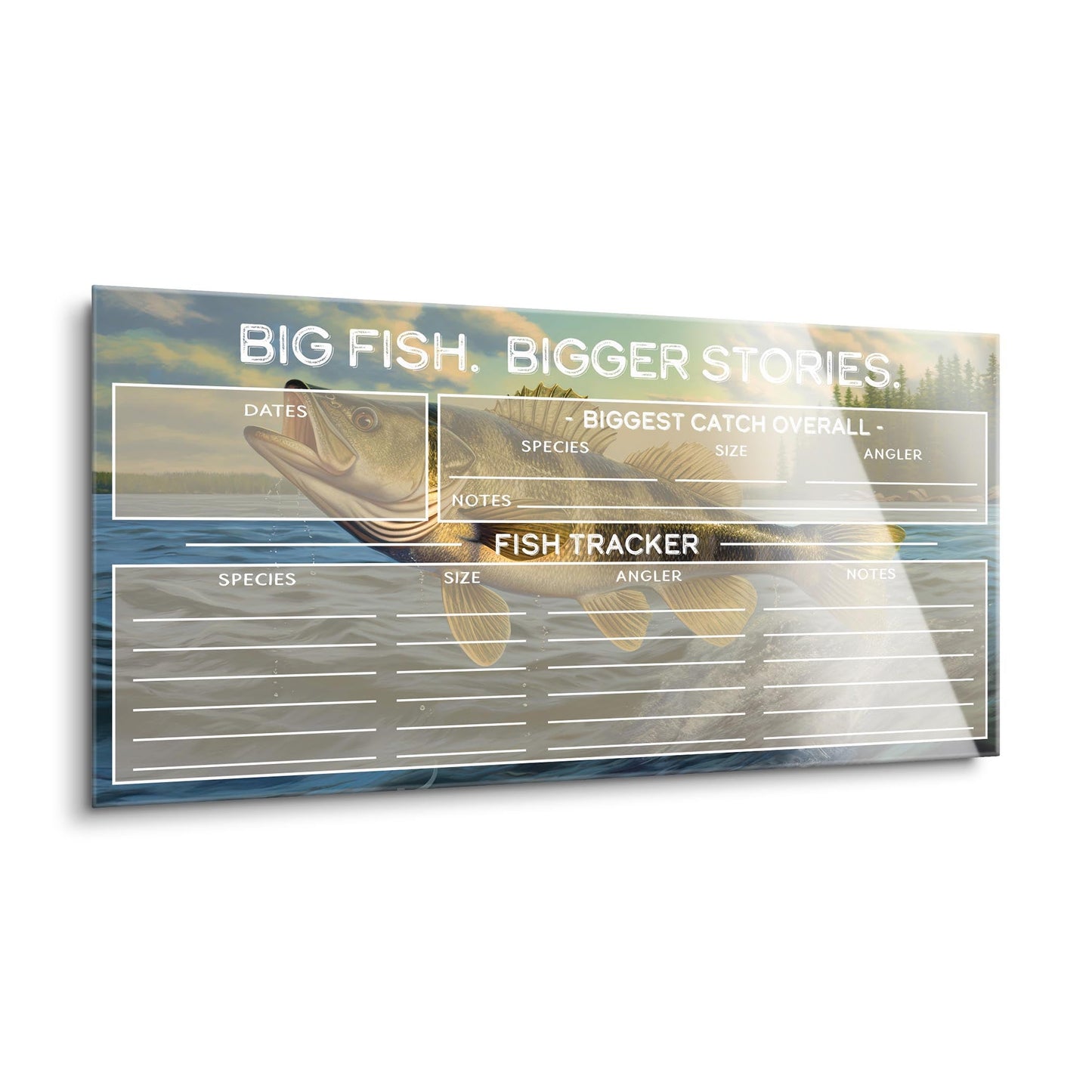 Fish Tracker Big Fish Bigger Stories | 24x12
