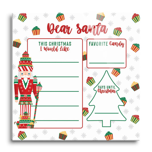 Classic Candyland Nutcracker Dear Santa | 12x12