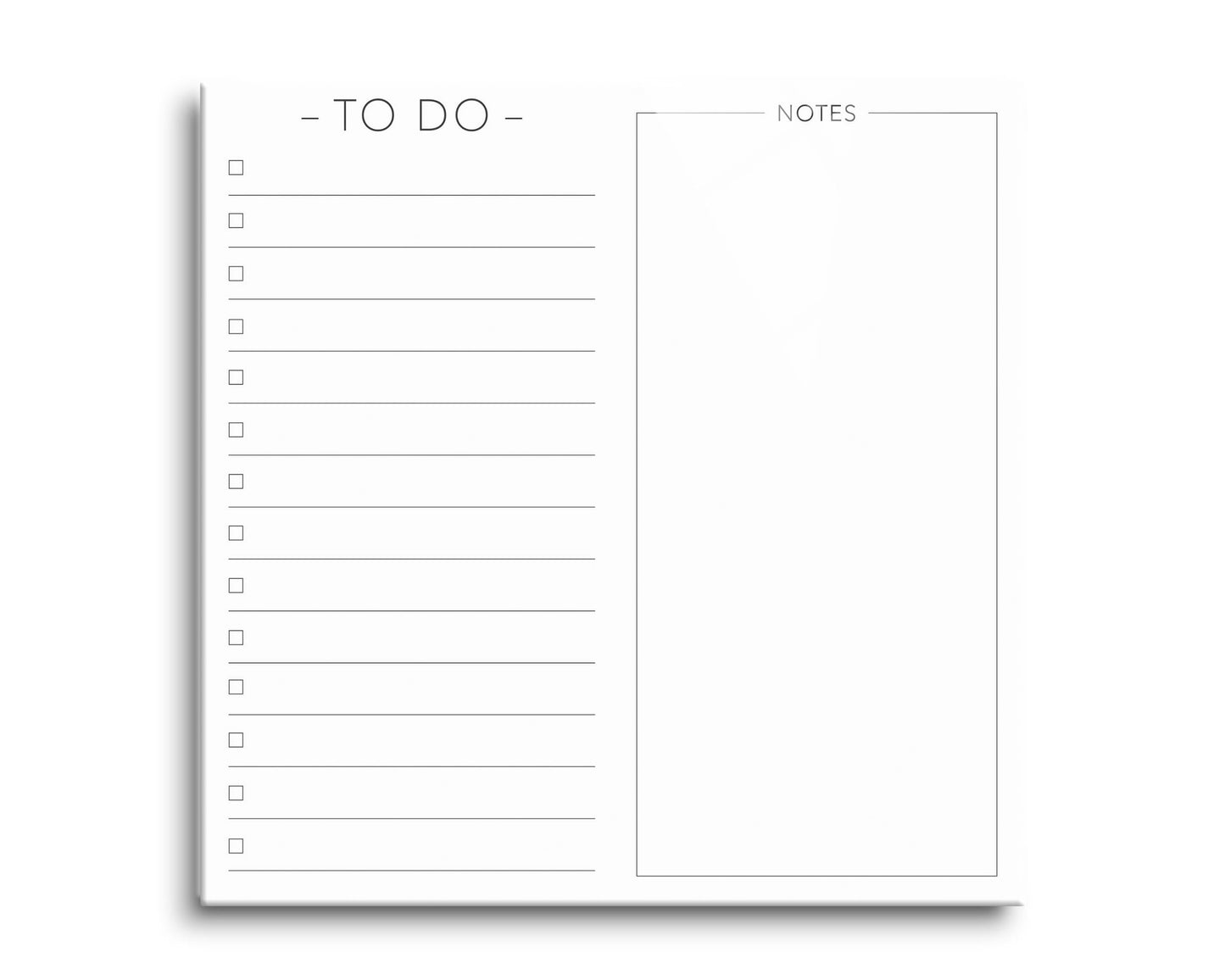 Minimalistic To Do on White | 8x8