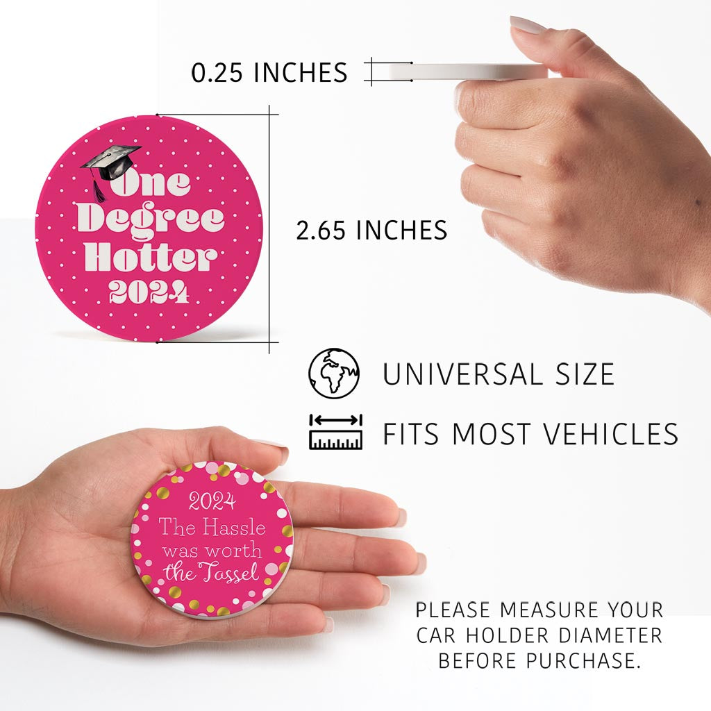 Graduation Offset Car Coaster Set 2 | 2.65x2.65