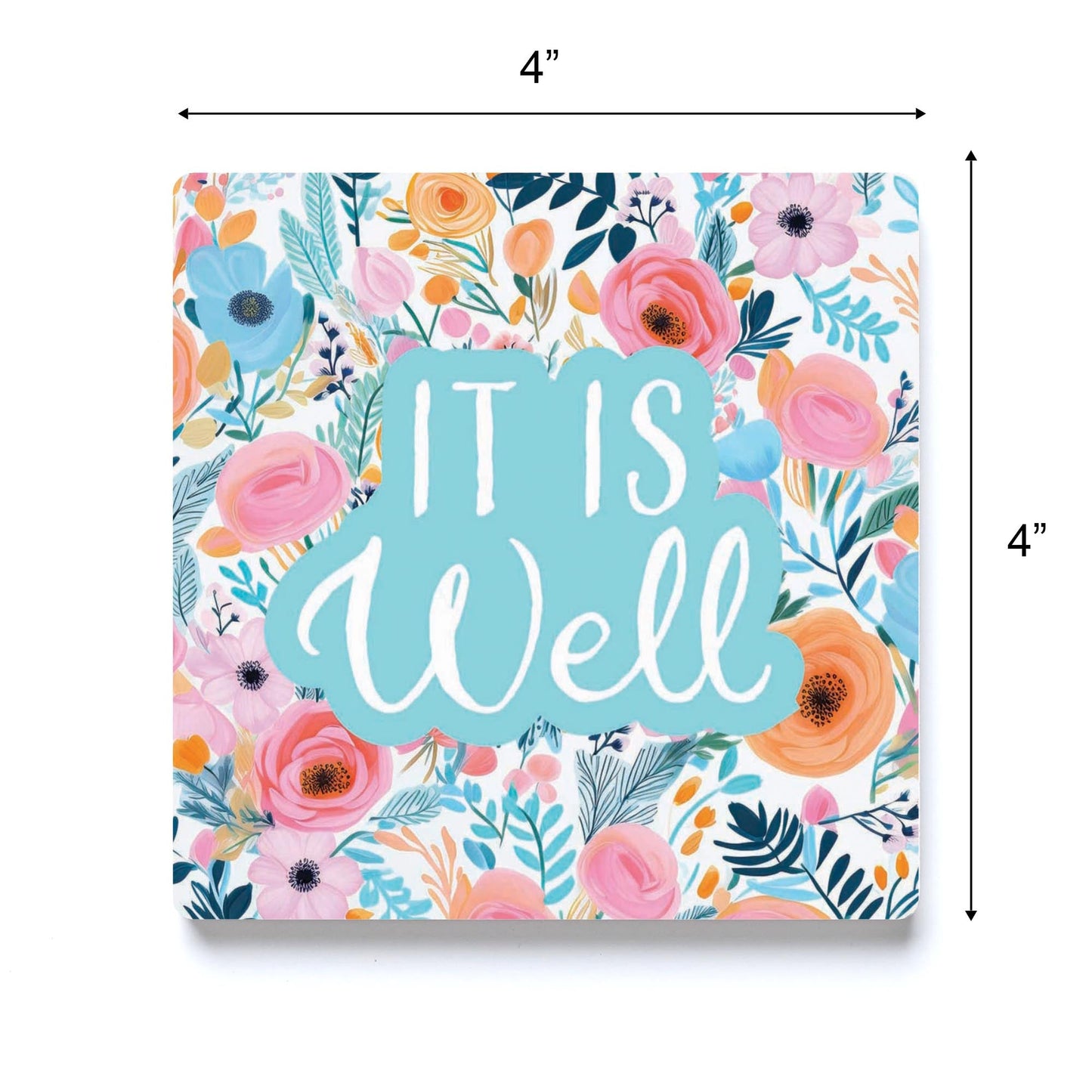 Spring Pastel It Is Well | 4x4