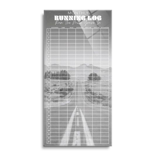 Monthly Running Tracker Desert | 12x24