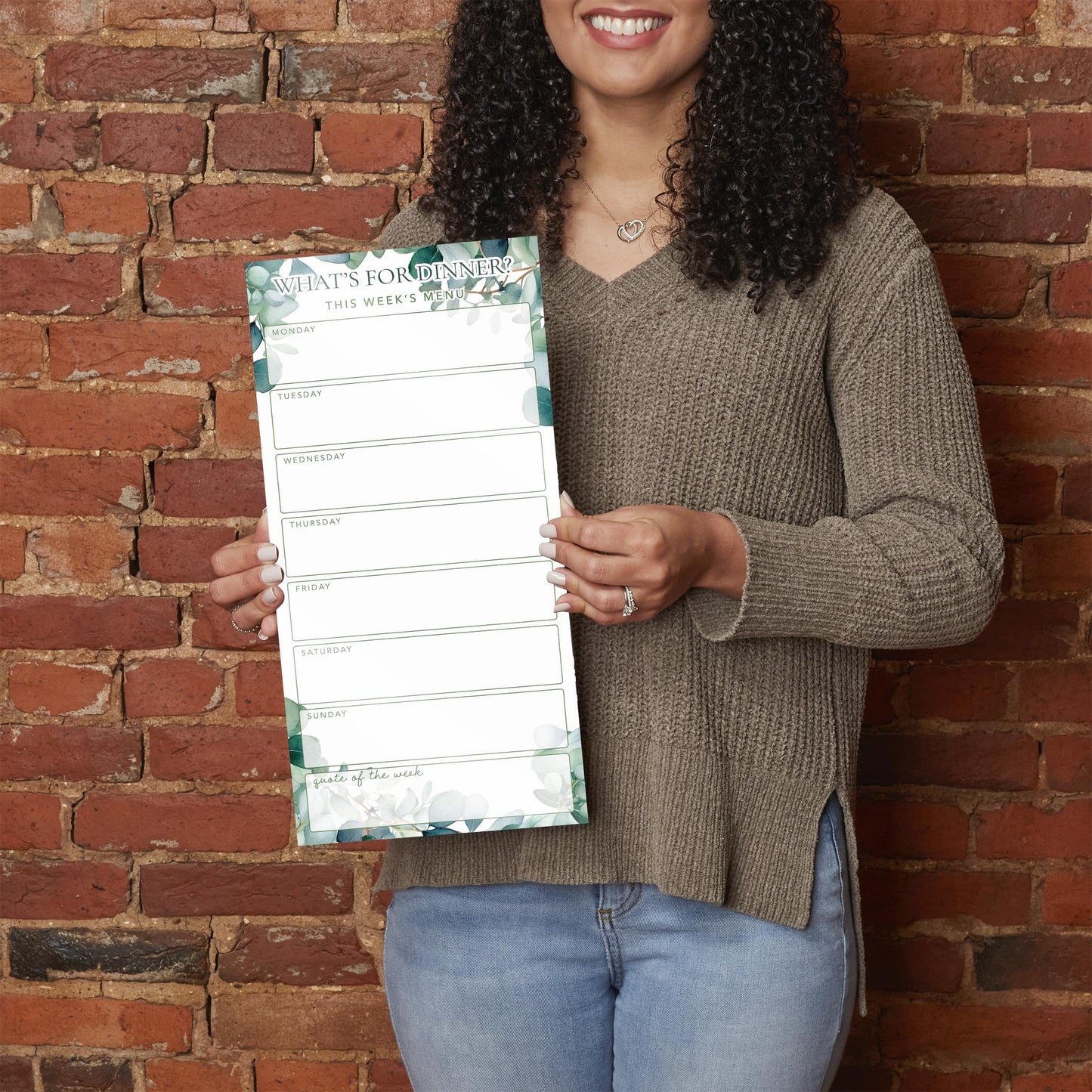 Eucalyptus What's for Dinner Weekly Menu | 8x16