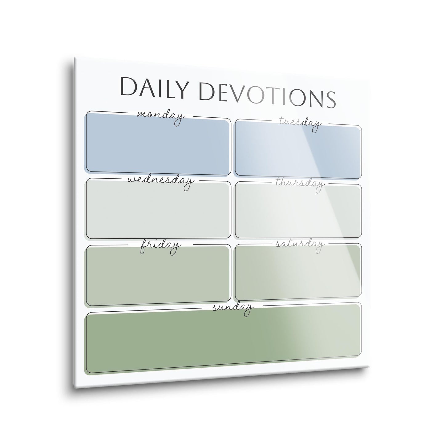 Minimalistic Green and Blue 7-Day Daily Devotions | 12x12