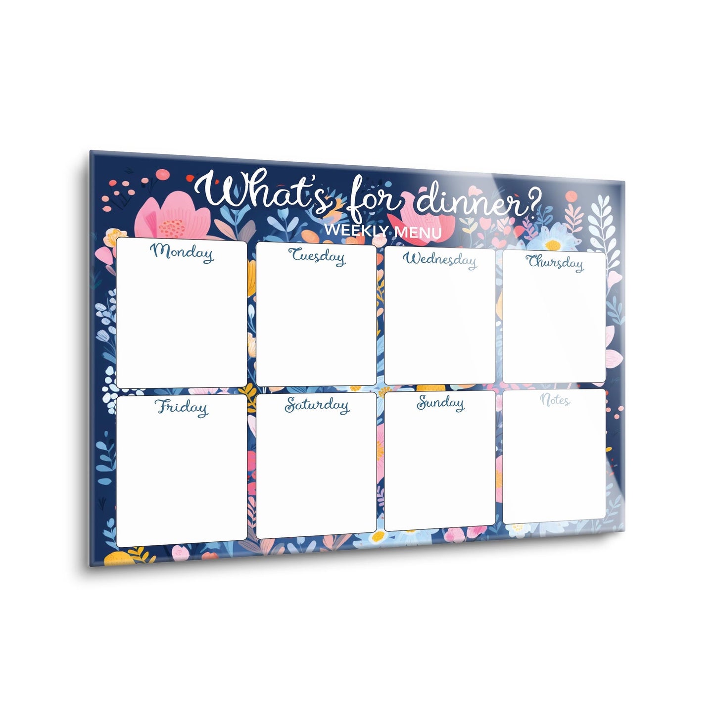 Spring Tracker Floral Menu What's For Dinner | 16x12
