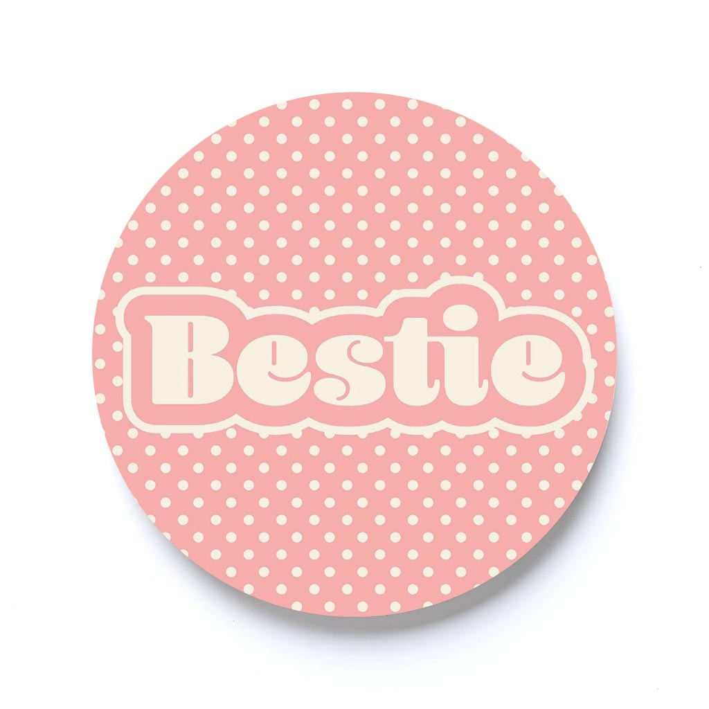 Valentine's Day Bestie Pink Polka Dot | 2.65x2.65