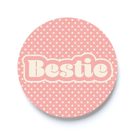 Valentine's Day Bestie Pink Polka Dot | 2.65x2.65
