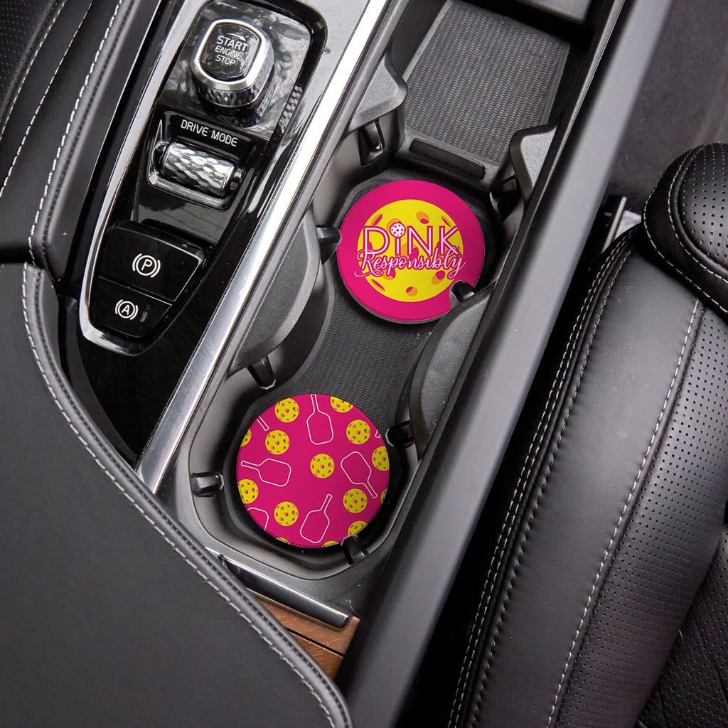 Neon Pickleball Dink Responsibly & Pattern | 2.65x2.65