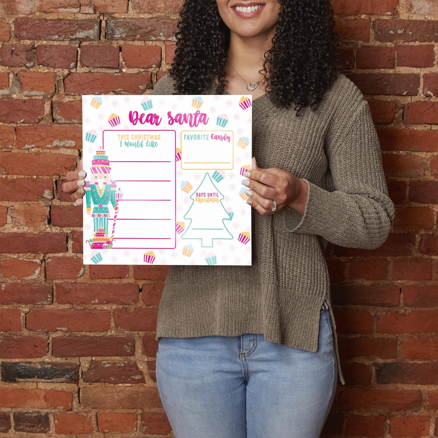 Pink Candyland Nutcracker Dear Santa | 12x12