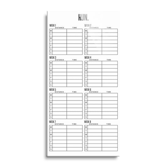 8 Week Running Tracker White | 12x24