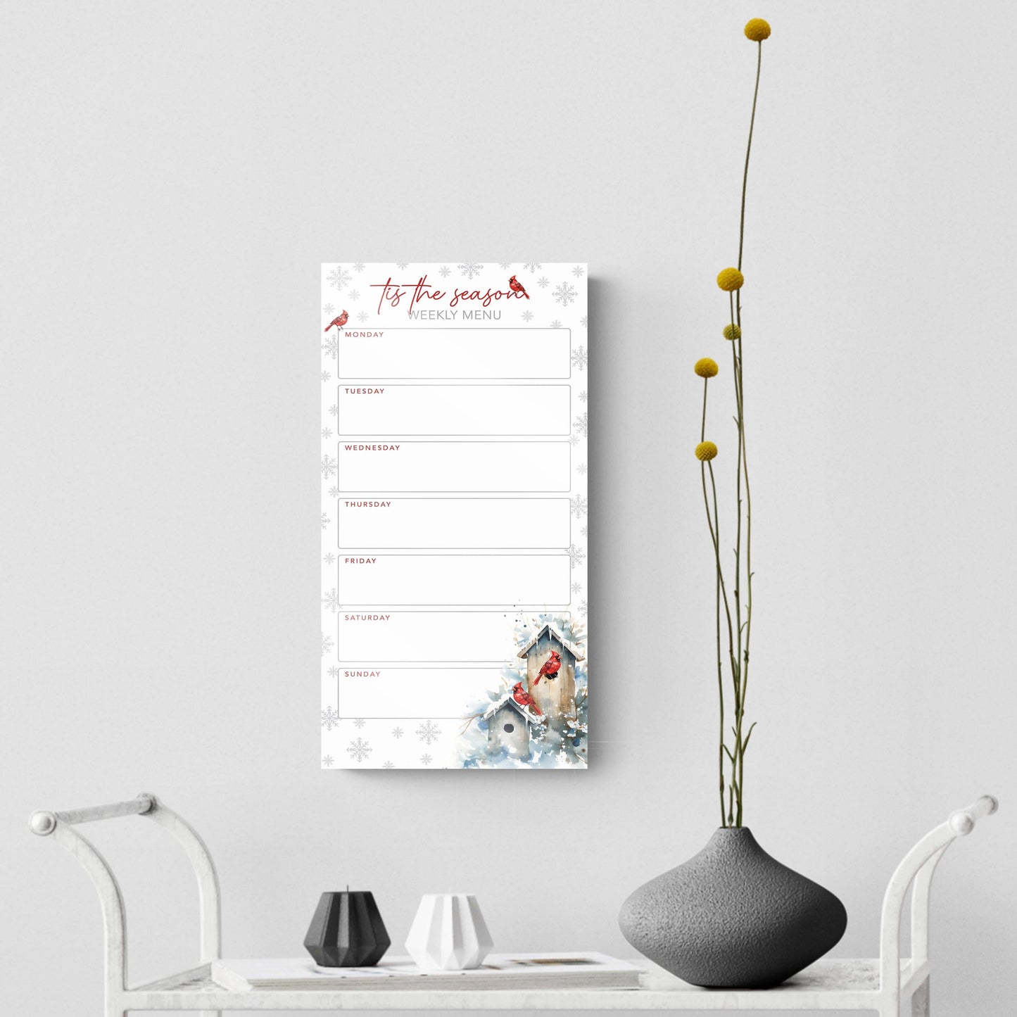 Classic Cardinals Menu Board | 8x16