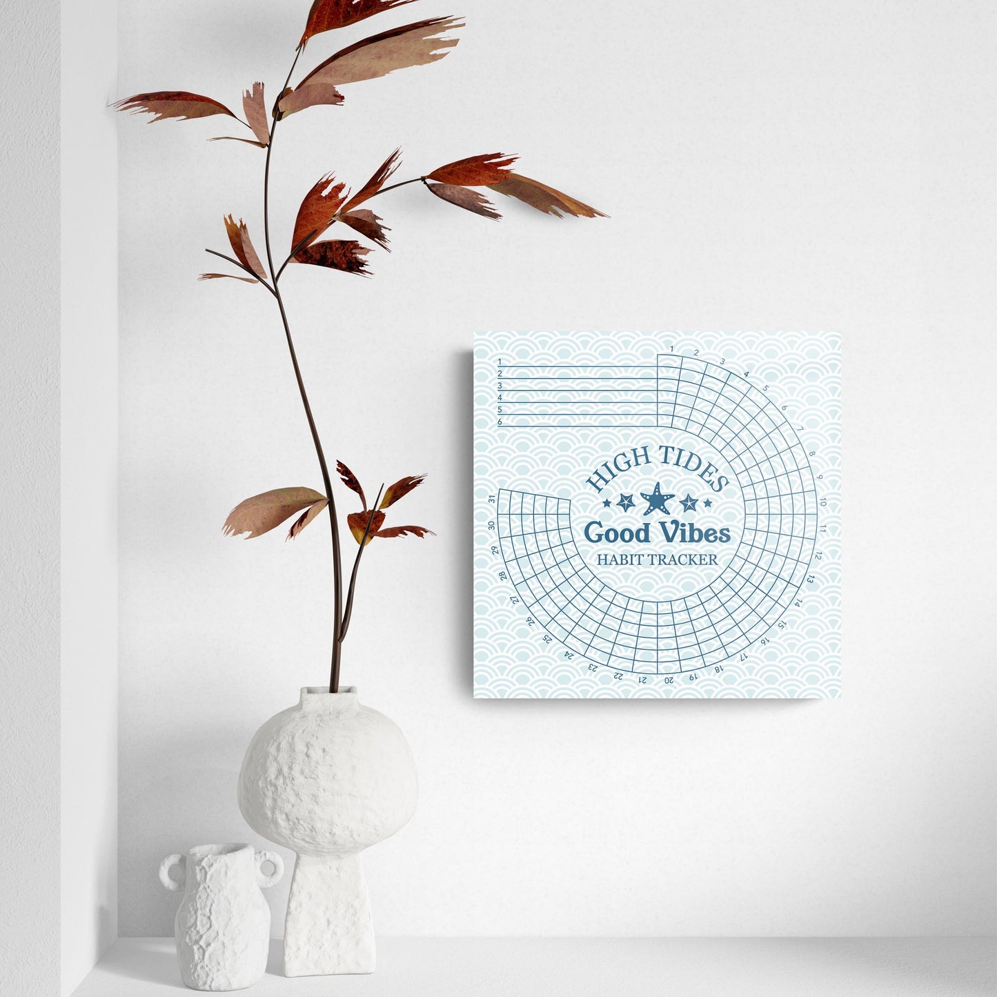 Coastal High Tides Good Vibes | 8x8