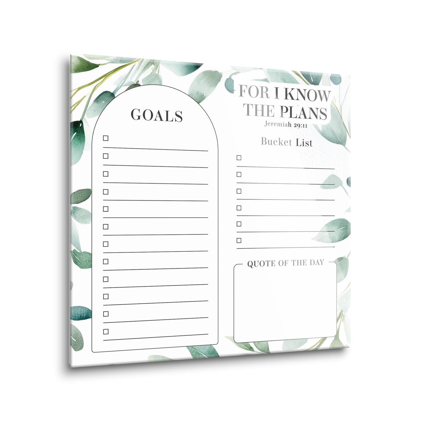 Graduation Tracker Sage Leaves I Know The Plans | 12x12