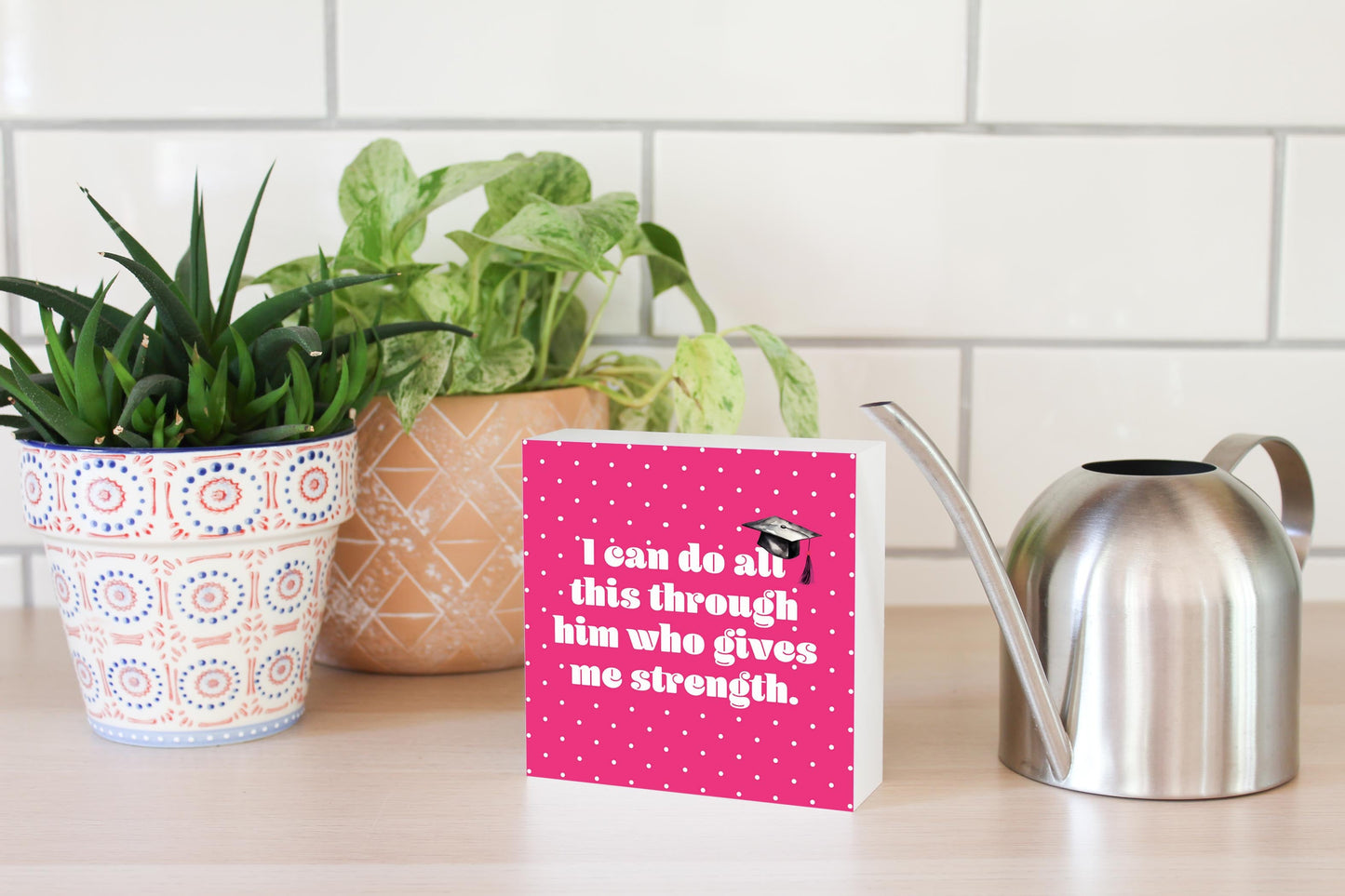 I Can Do All Pink Polka Dot | 5x5