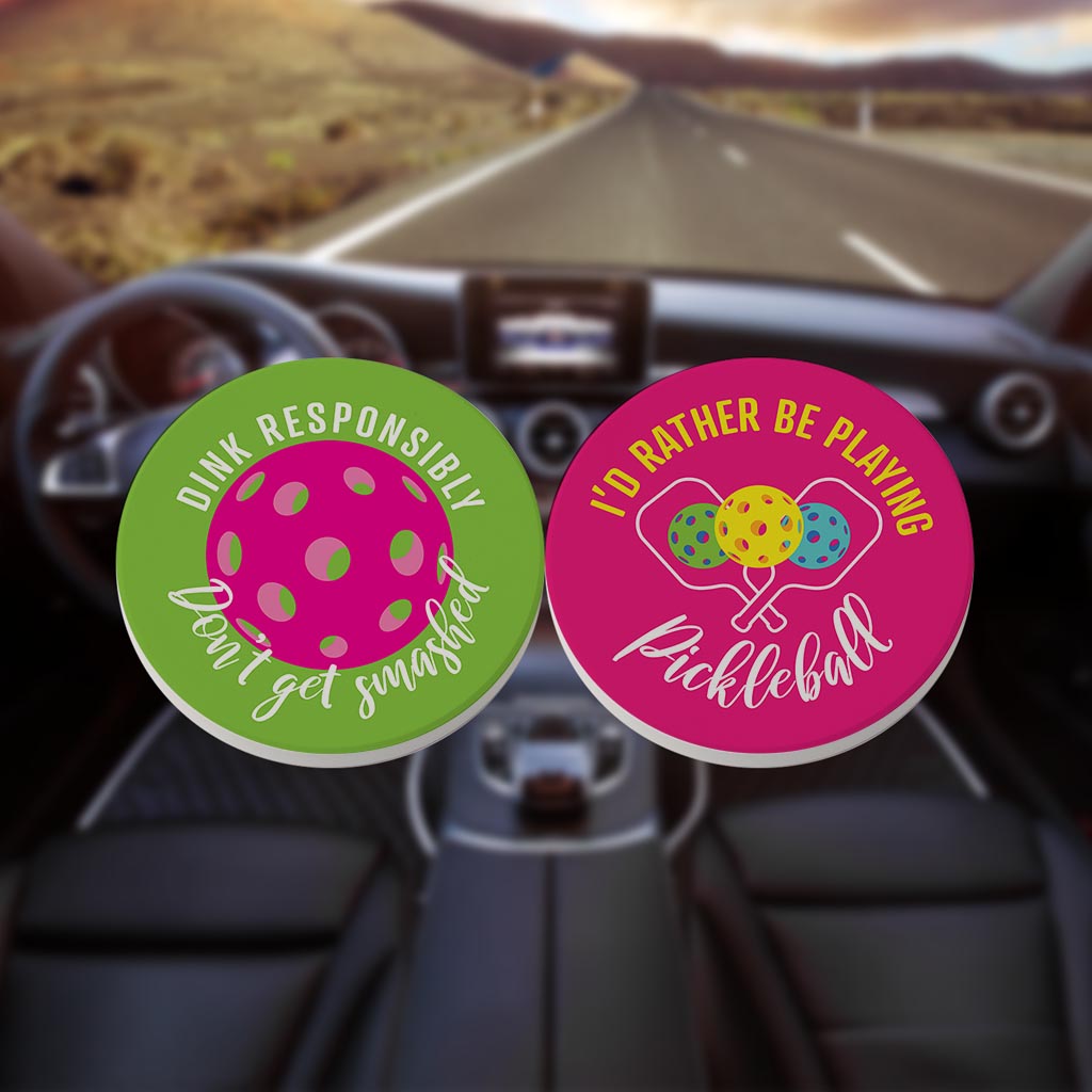 Neon Pickleball Dink Responsibly & I'd Rather | 2.65x2.65