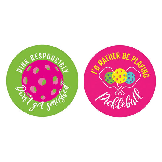 Neon Pickleball Dink Responsibly & I'd Rather | 2.65x2.65