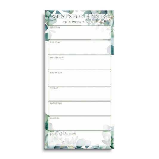 Eucalyptus What's for Dinner Weekly Menu | 12x24