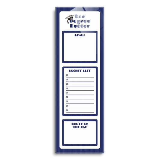 Graduation Tracker Navy Stripe Degree Hotter | 8x24