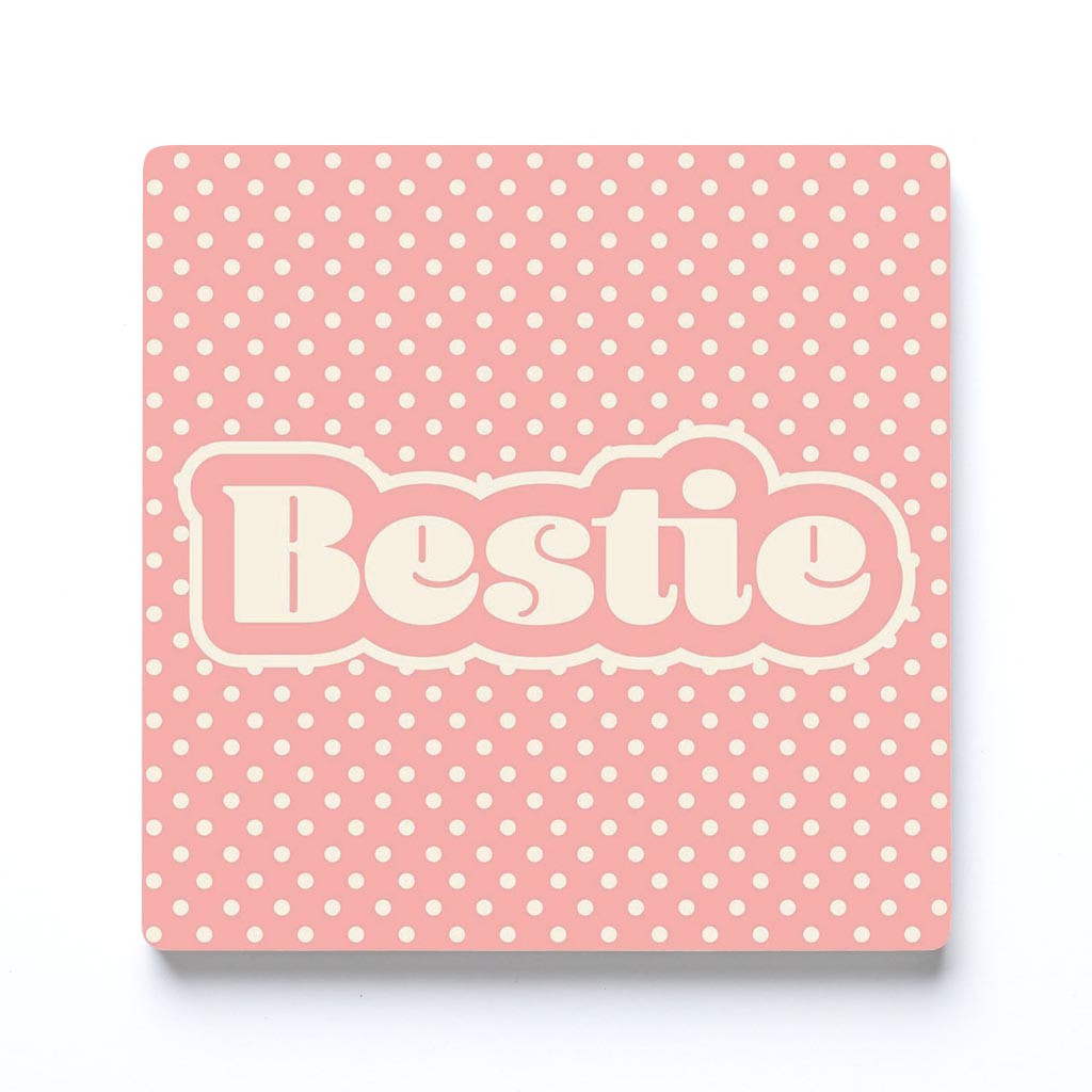 Valentine's Day Bestie Pink Polka Dot | 4x4