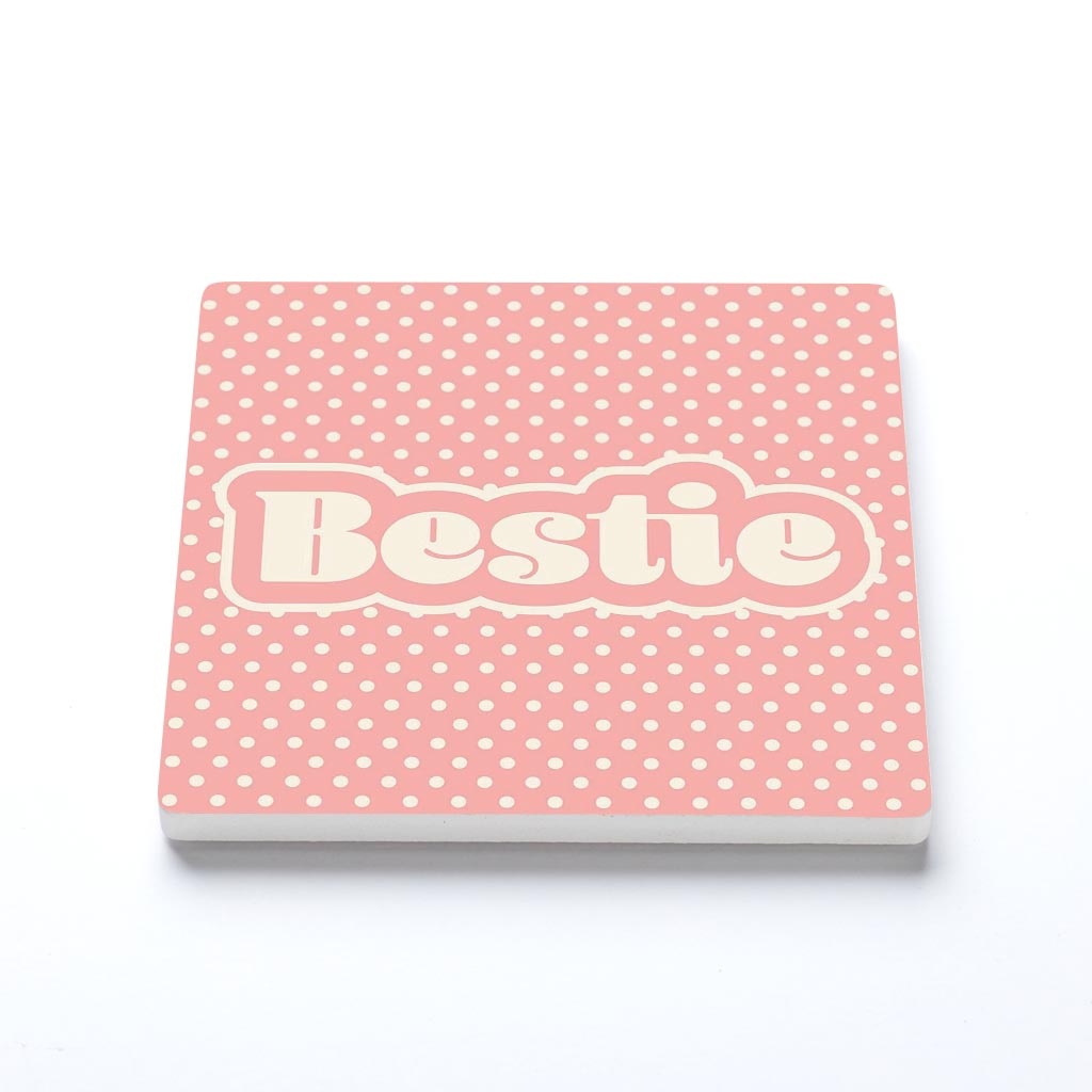 Valentine's Day Bestie Pink Polka Dot | 4x4