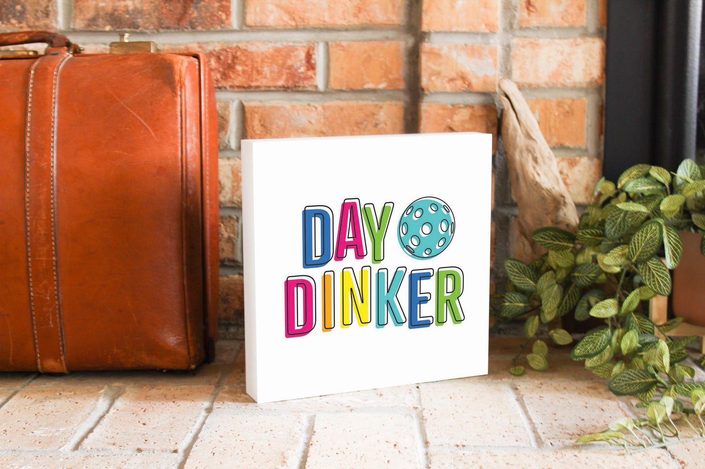 Neon Pickleball Day Dinker White | 10x10