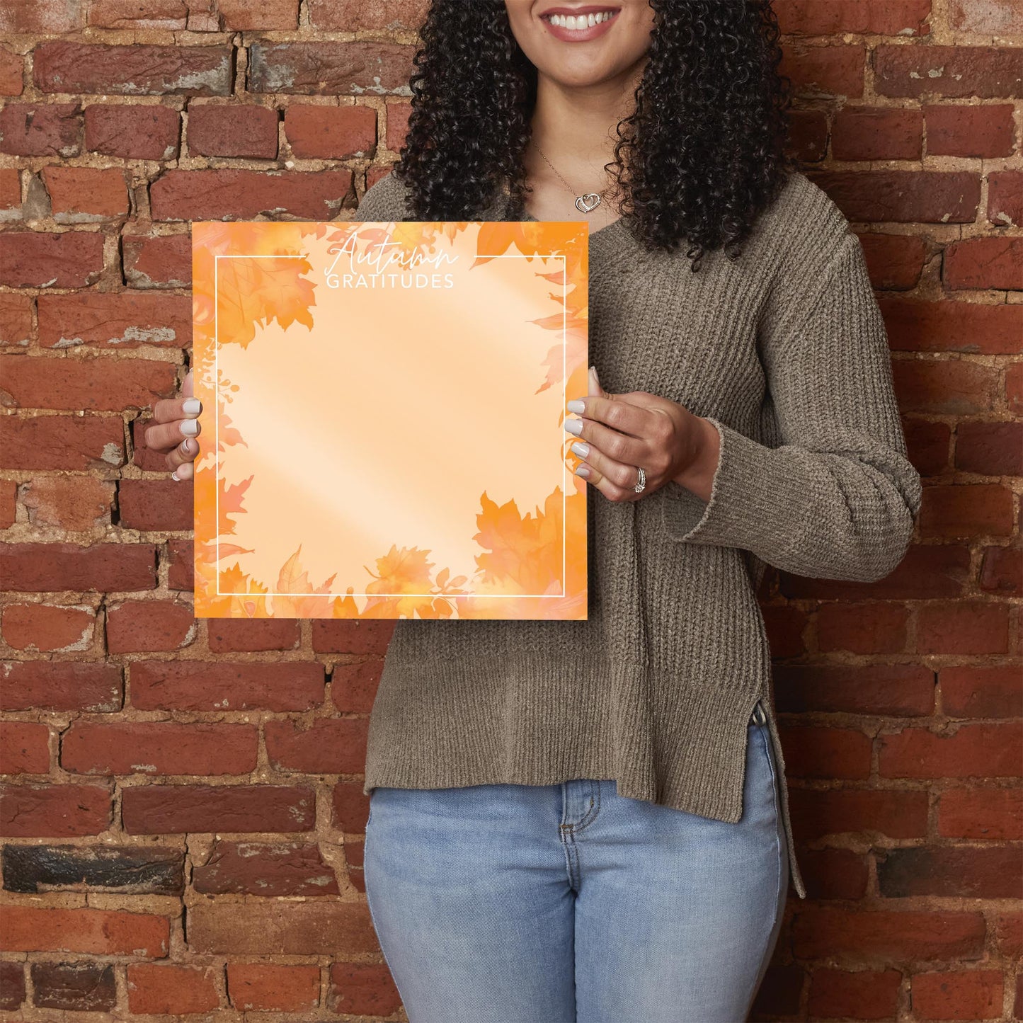 Autumn Gratitudes Orange Leaves | 12x12