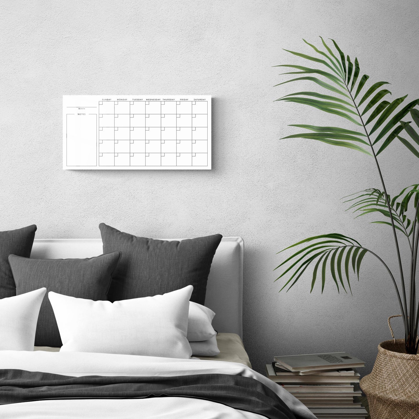 Minimalistic White Calendar | 24x12