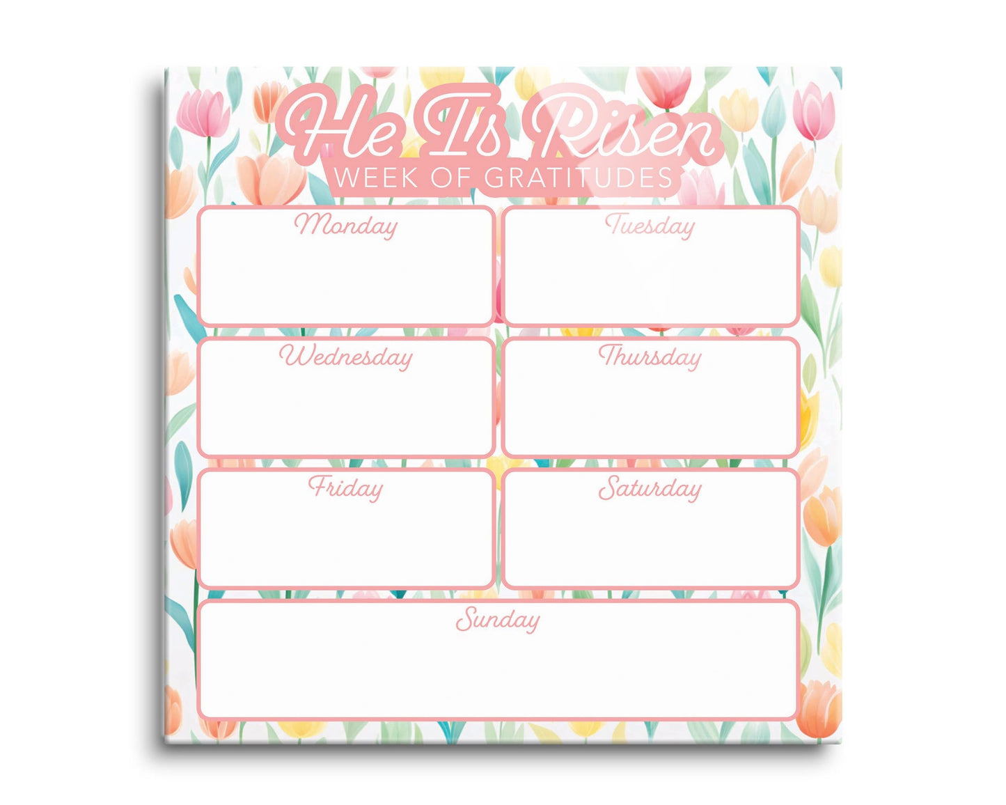 Spring Tracker He Is Risen Week Of Gratitudes | 8x8