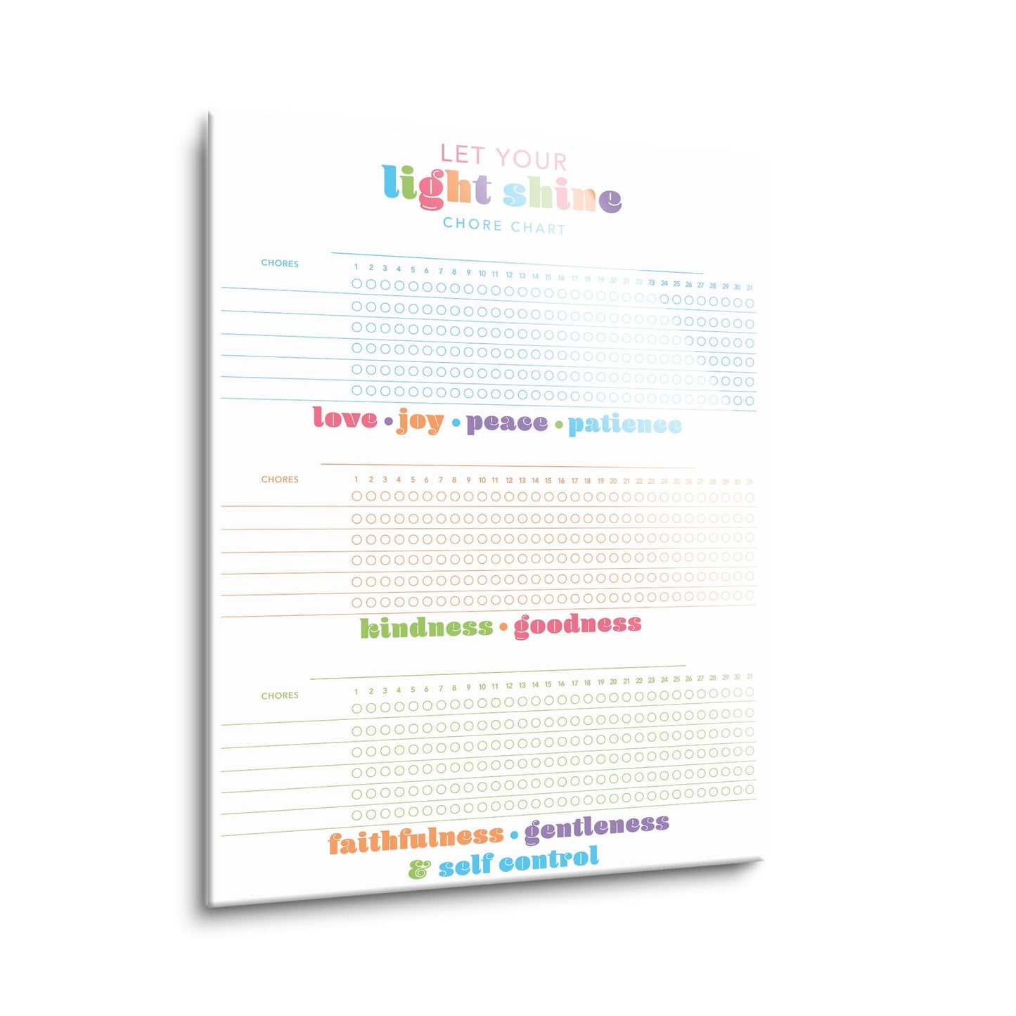 Children's Fruits of the Spirit Names | 12x16