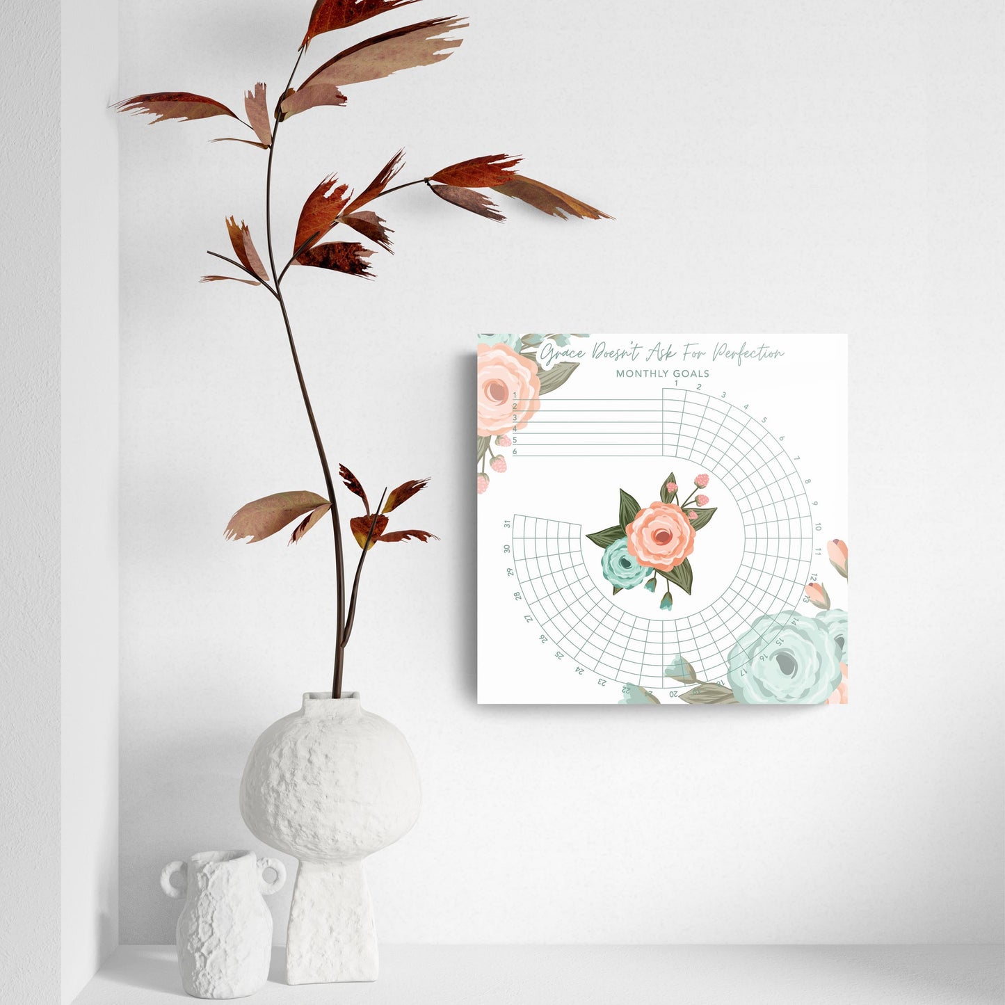 Floral Habit Tracker Grace Doesn't Ask For Perfection | 8x8