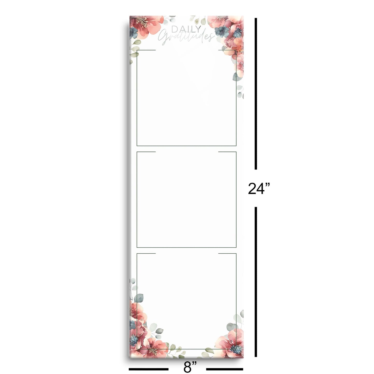 Floral Daily Gratitudes Message Board | 8x24