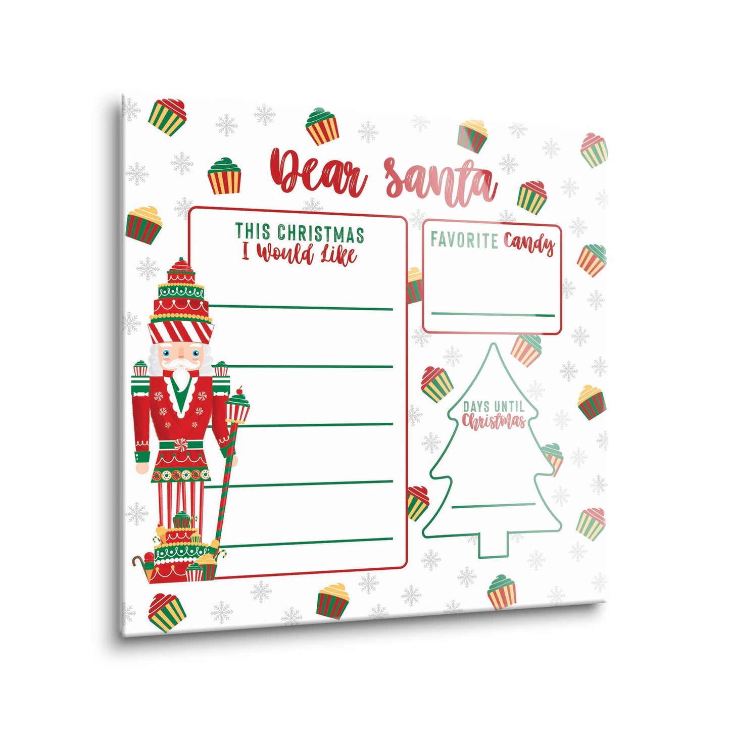 Classic Candyland Nutcracker Dear Santa | 12x12