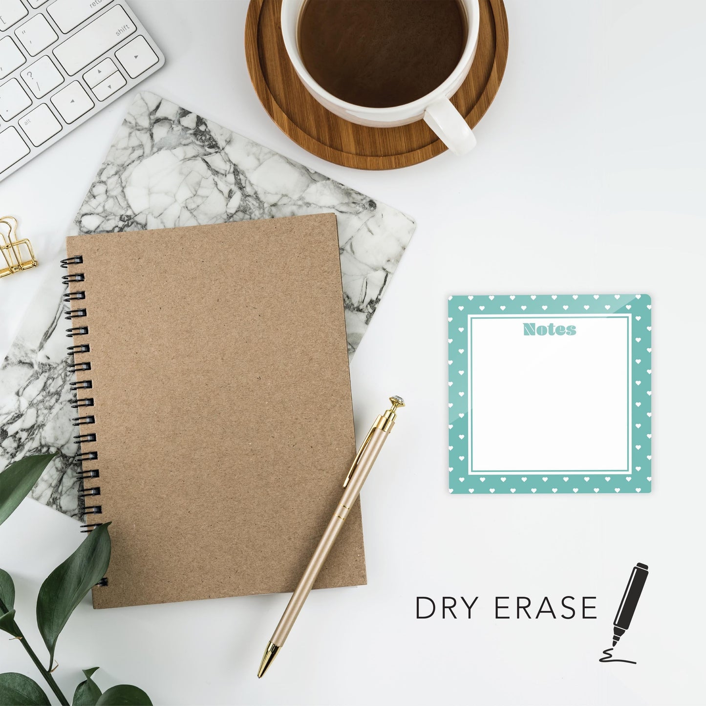 Valentine's Reminder Blue Hearts Notes | 4x4