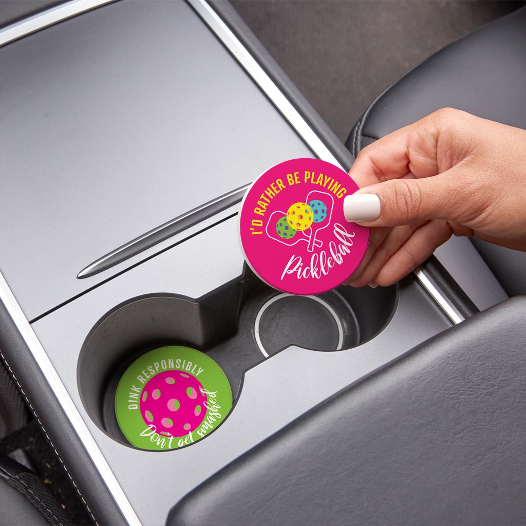 Neon Pickleball Dink Responsibly & I'd Rather | 2.65x2.65