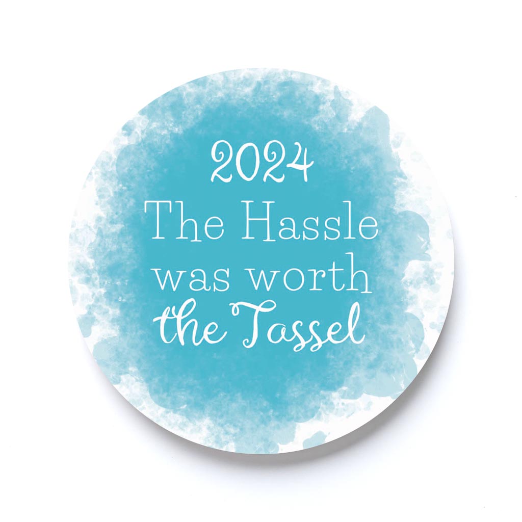 Graduation 2024 Worth The Tassel Blue Paint | 2.65x2.65
