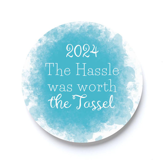 Graduation 2024 Worth The Tassel Blue Paint | 2.65x2.65