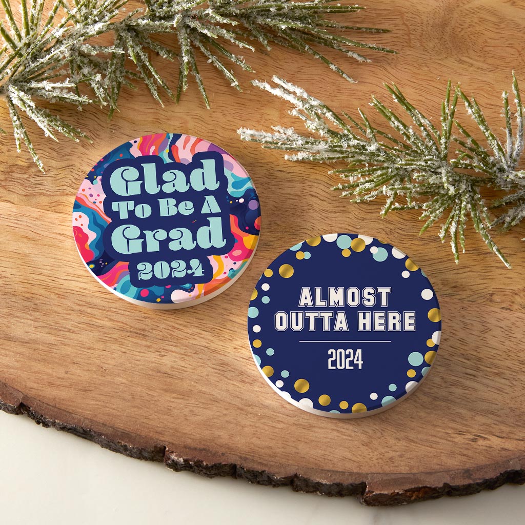 Graduation Offset Car Coaster Set 1 | 2.65x2.65