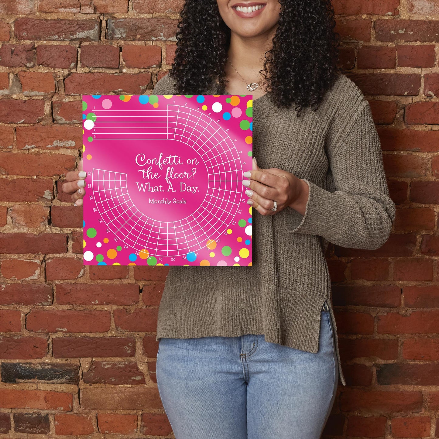 Pink Confetti Habit Tracker | 12x12