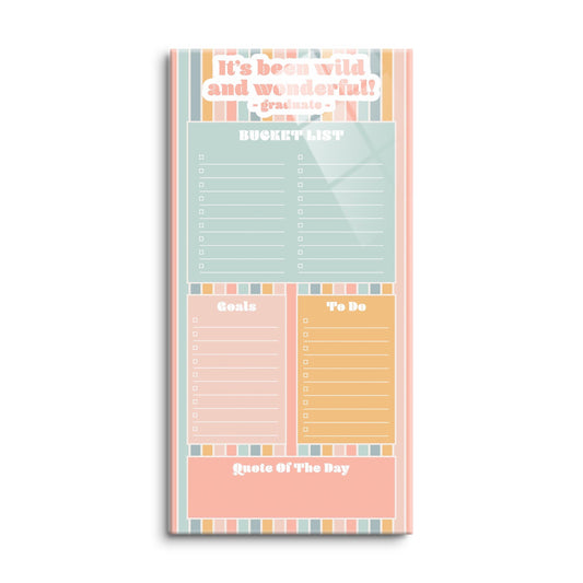 Graduation Tracker Pastel Stripe Wild Wonderful | 8x16