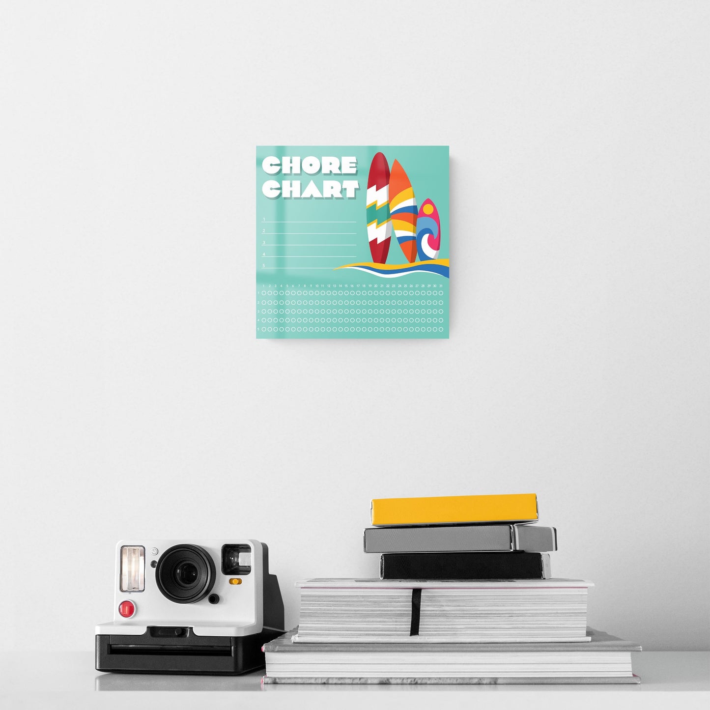 Children's Chore Chart Surf Boards | 8x8