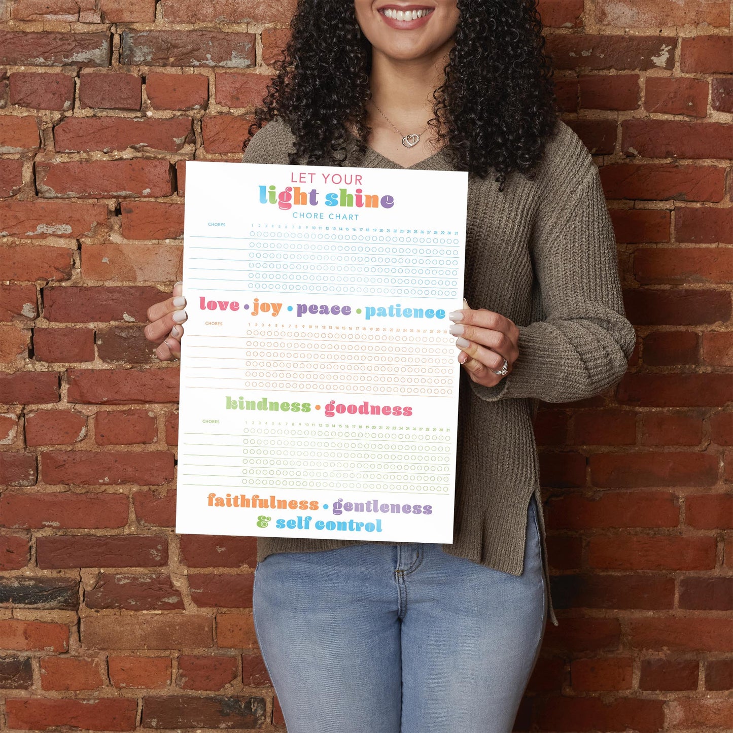 Children's Fruits of the Spirit Habit Tracker | 12x16