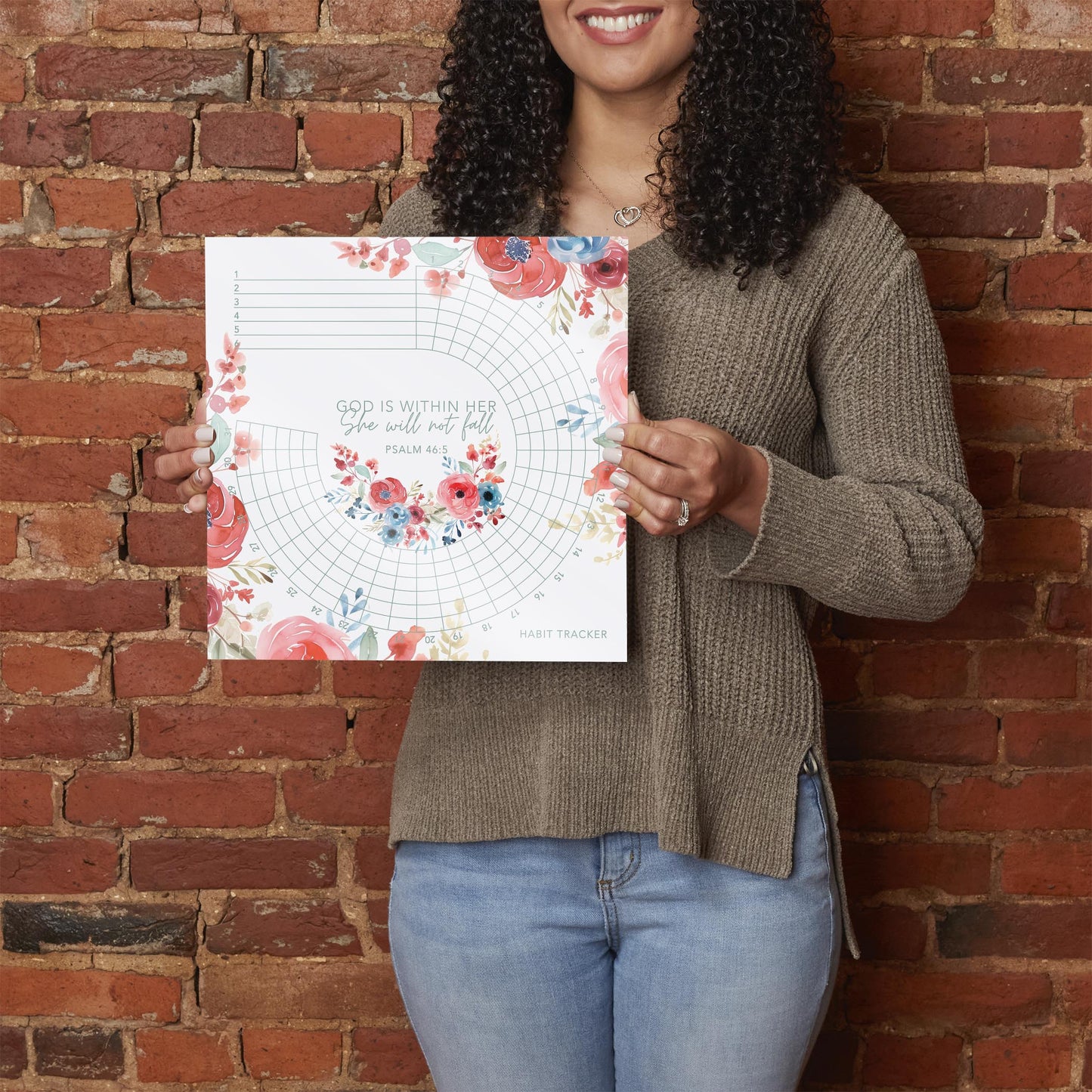 Mother's Day Tracker Floral She Will Not Fall | 12x12