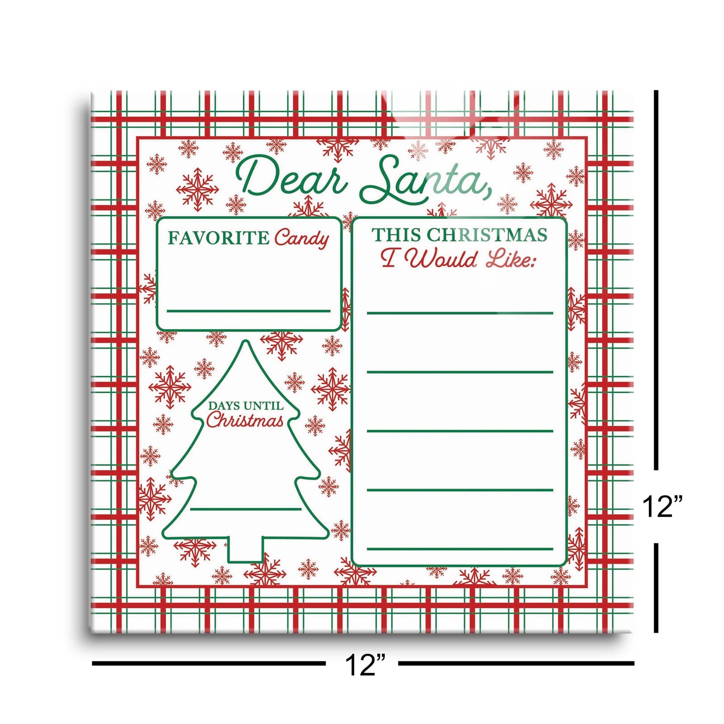 Classy Christmas Dear Santa | 12x12